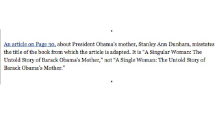Correction Of The Day (So Far)